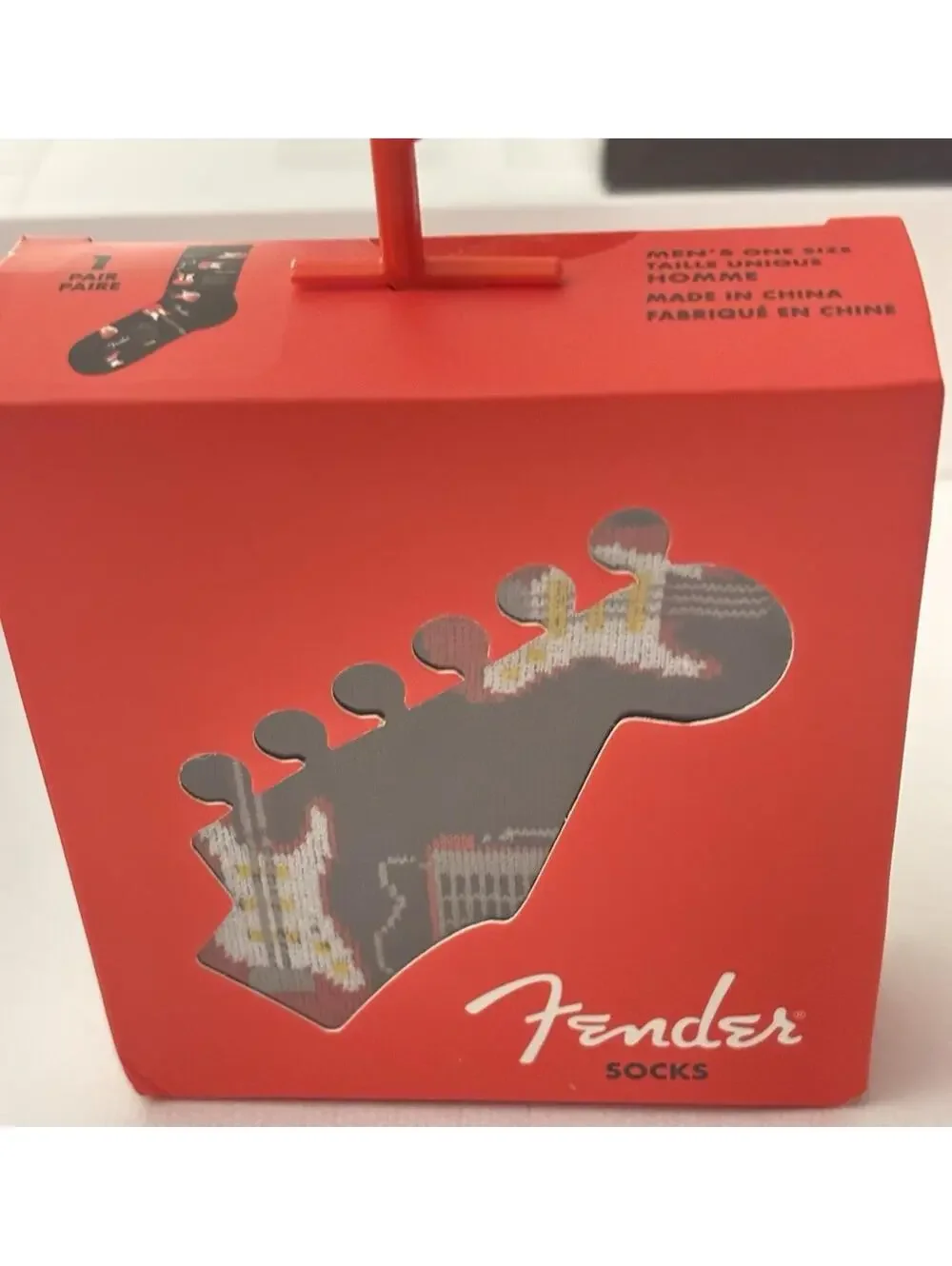 Fender Guitar Mens Socks 1 Pair Fits Most Sizes Music Rock Instrument Fan Gift